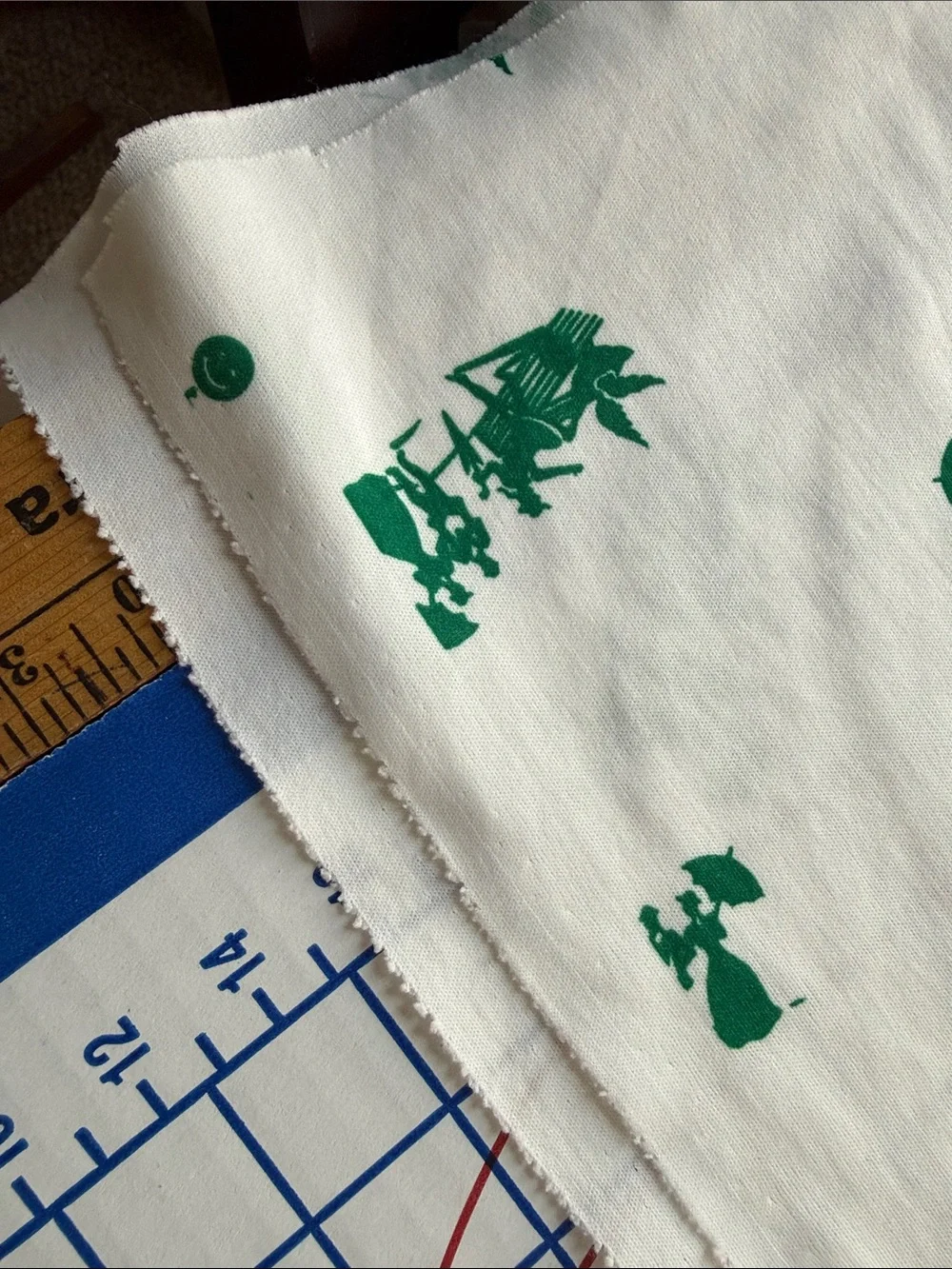Vintage Delden Fabrics Victorian Silhouette Stretch Knit Fabric 2 Yards x 58